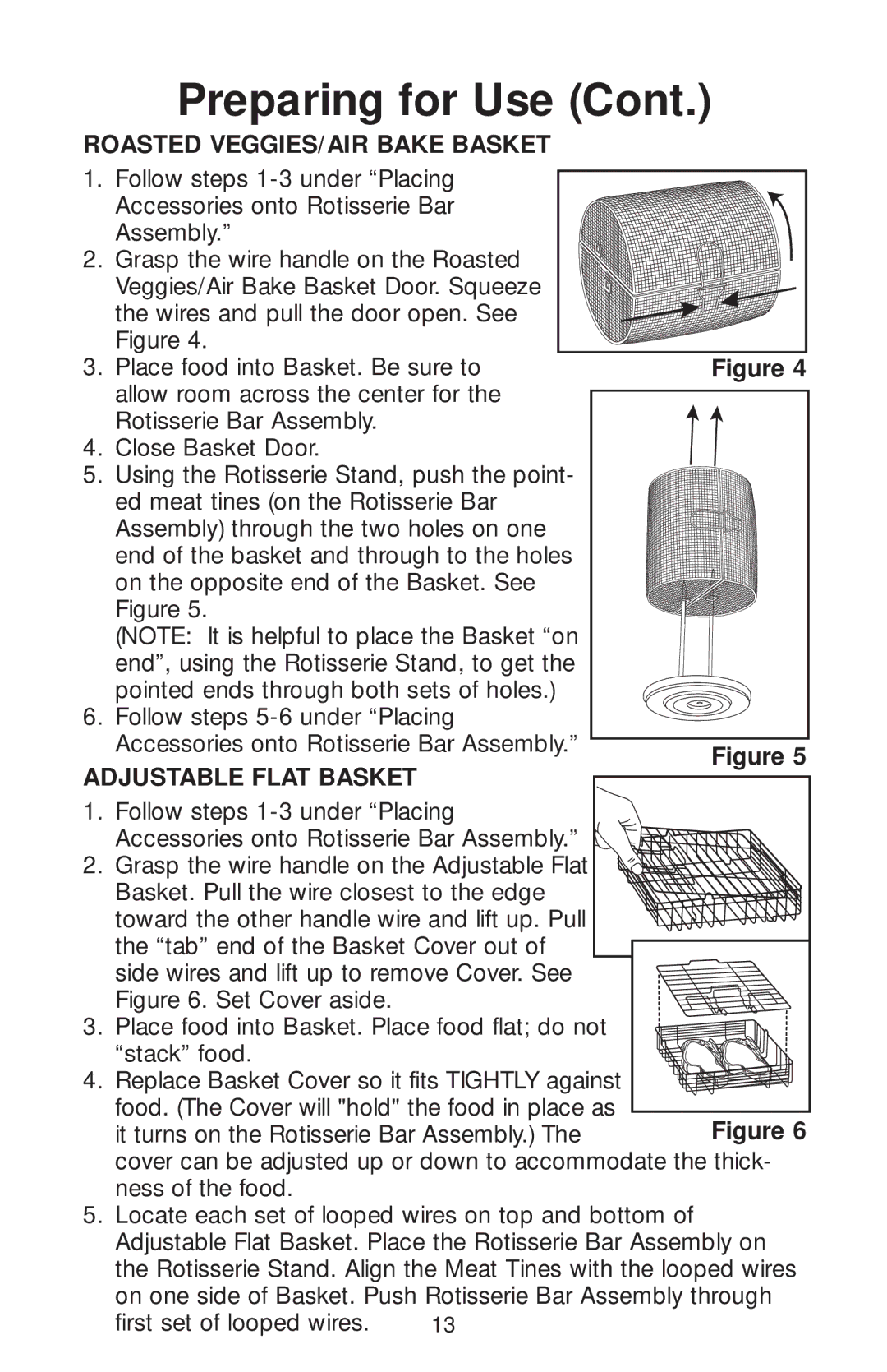 Salton GR82 owner manual Roasted VEGGIES/AIR Bake Basket 