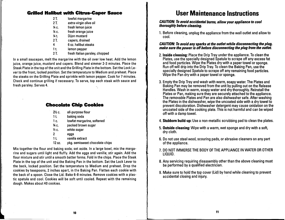 Salton GRP97, GRP90WG manual 