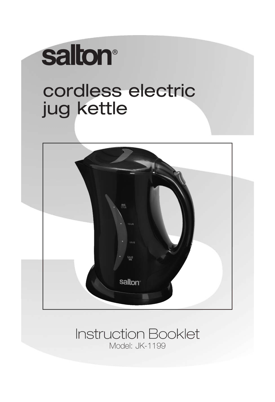 Salton JK-1199 manual Cordless electric jug kettle 