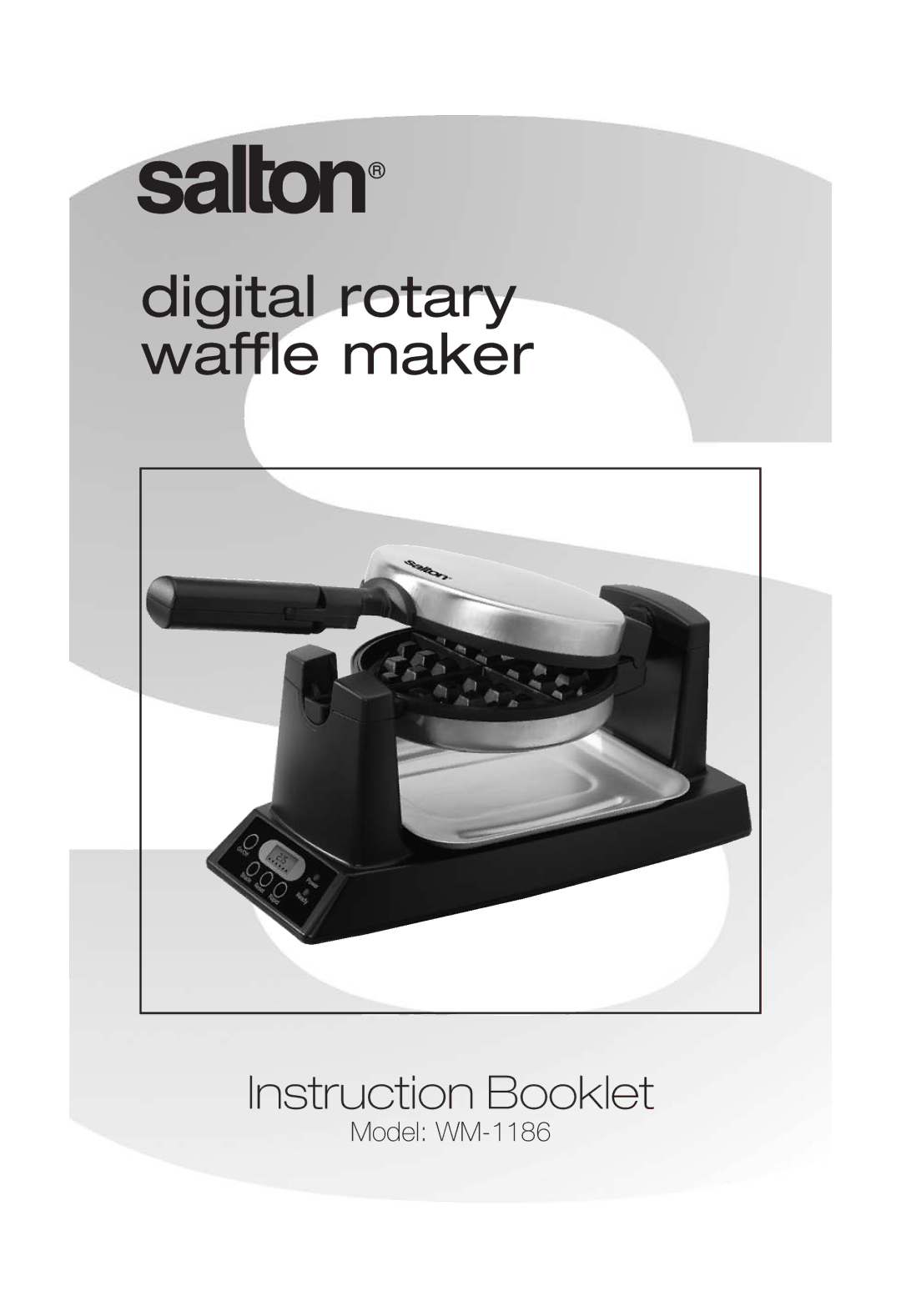 Salton WM-1186 manual Digital rotary waffle maker 