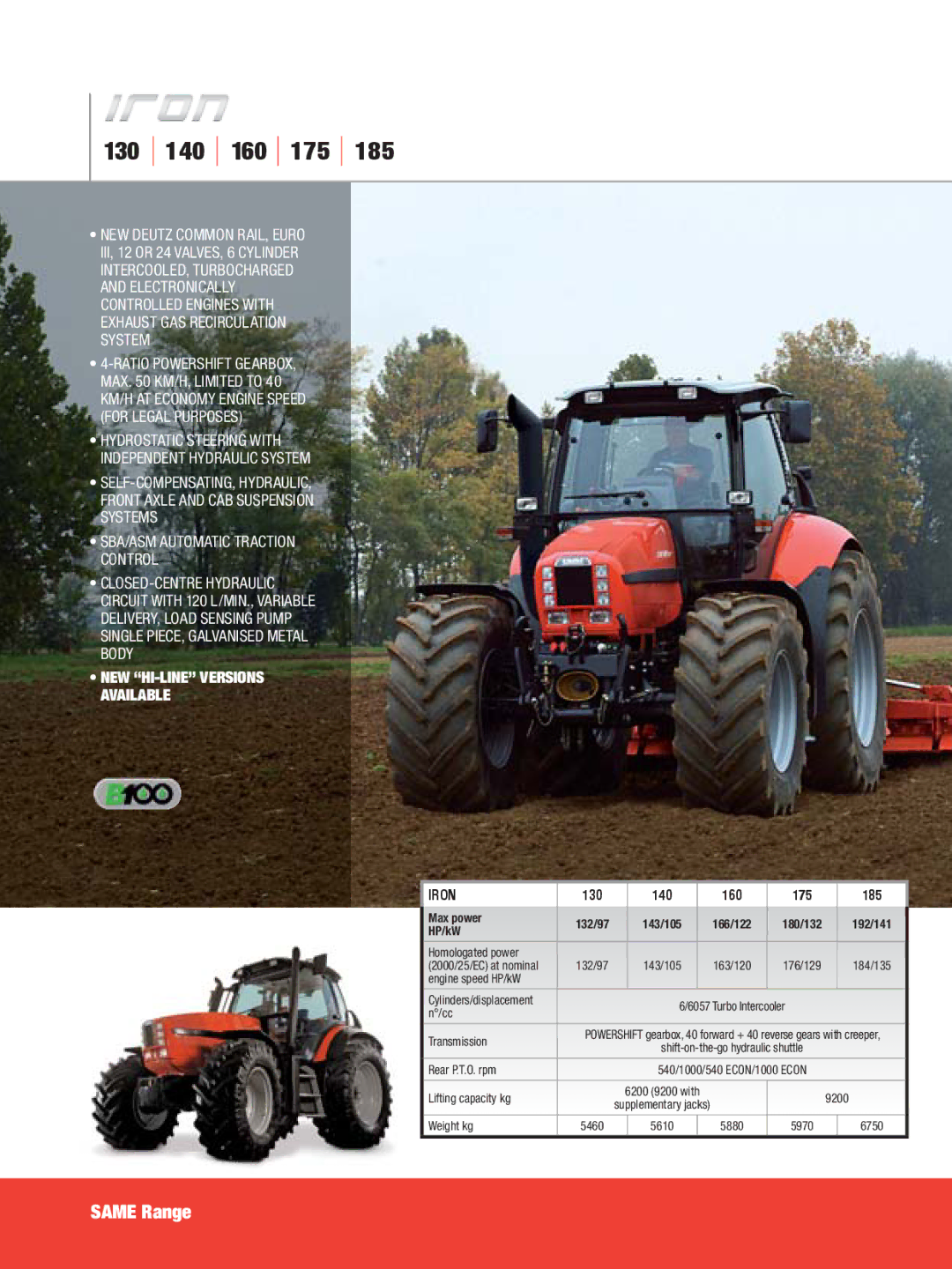 SAME Tractors manual 130 140 160 175 185 