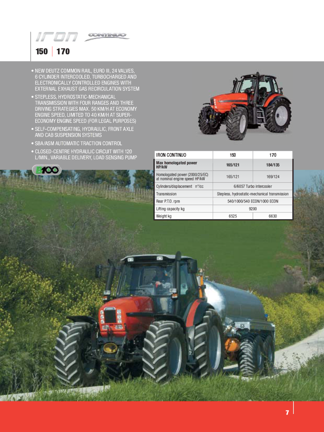 SAME Tractors manual Iron Continuo, 150 170 