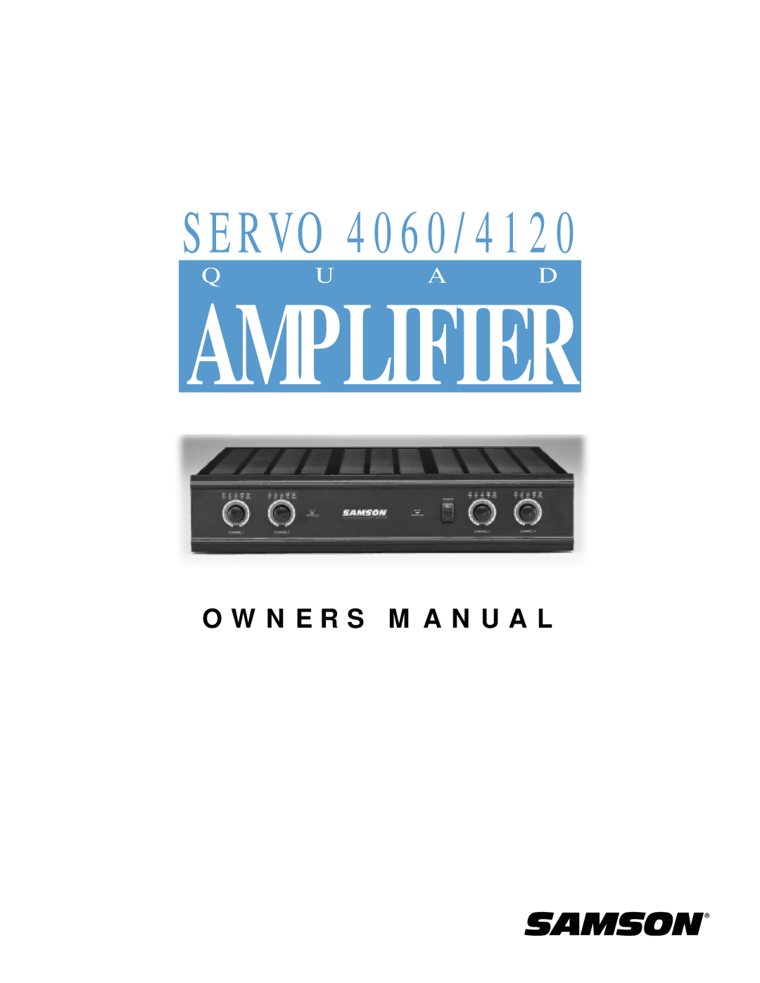 Samson 4060/4120 owner manual Amplifier 