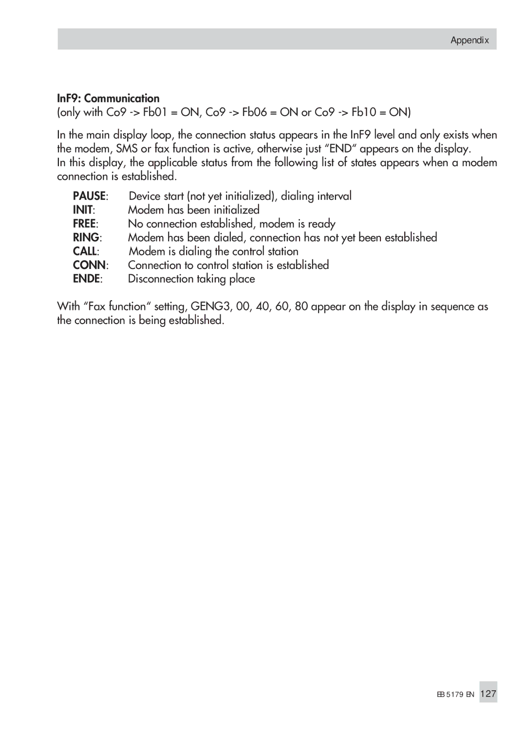 Samson 5179, 5100 operating instructions Appendix 