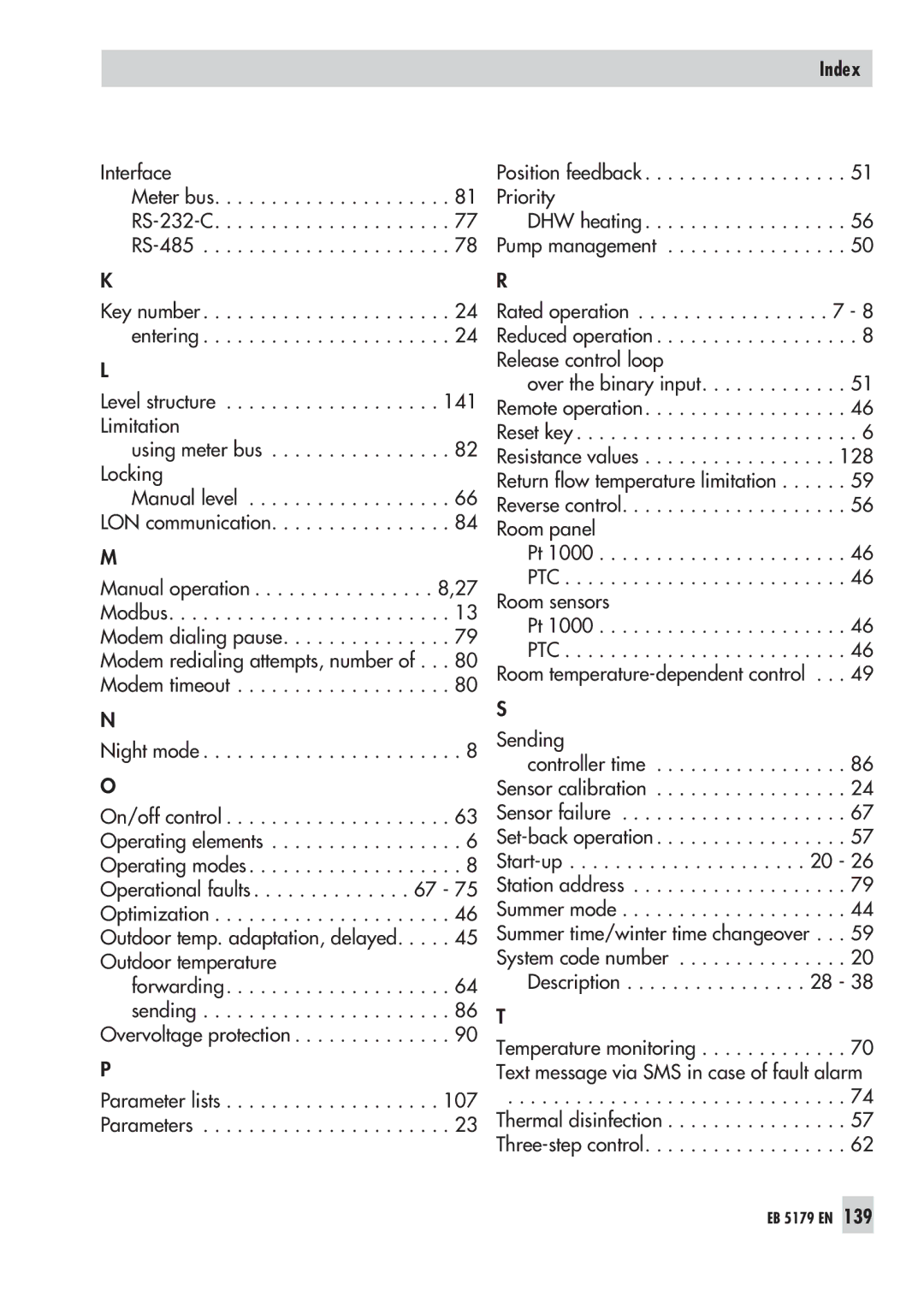 Samson 5179, 5100 operating instructions Description, Thermal disinfection Three-step control 