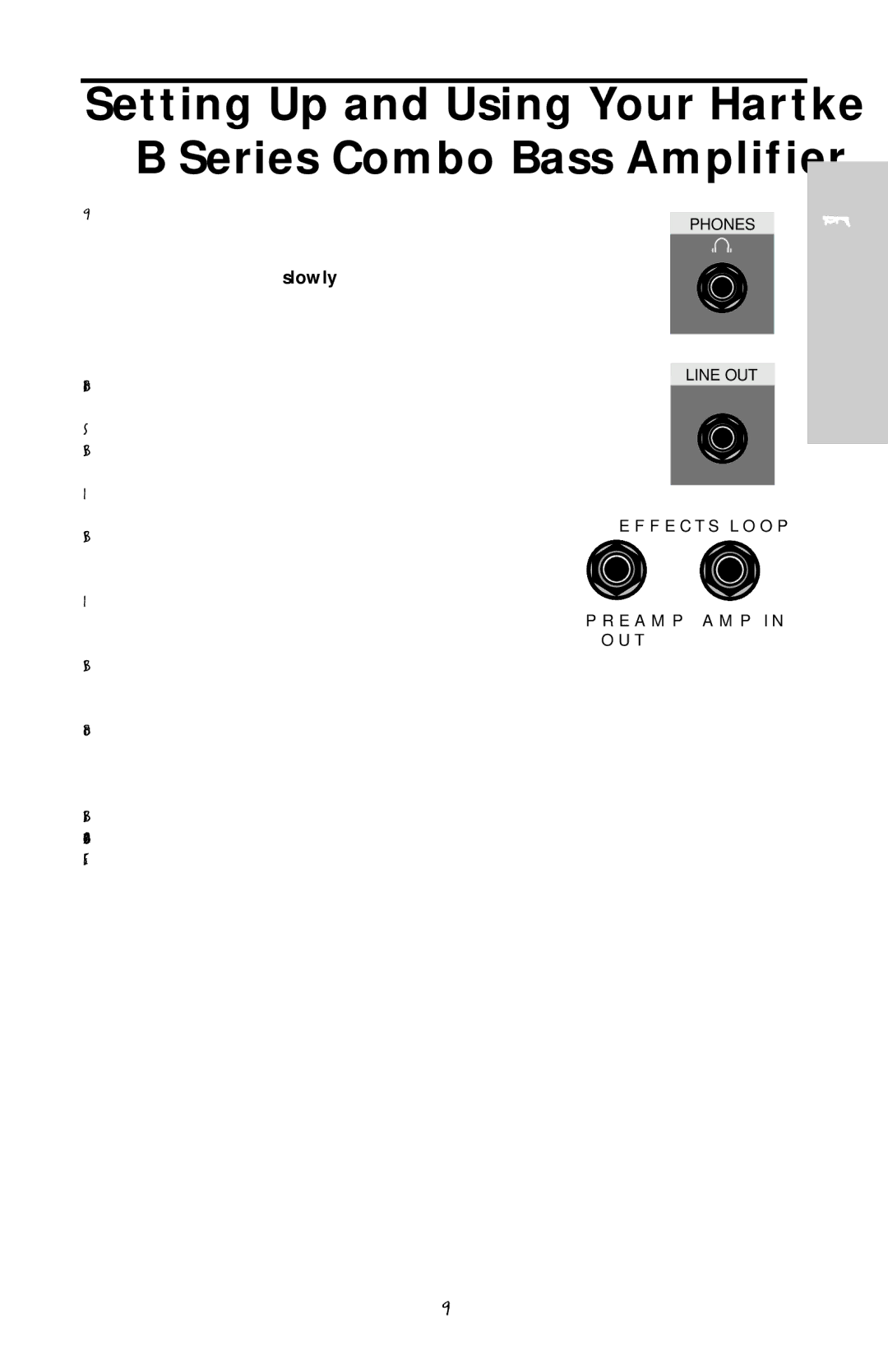 Samson B90 owner manual Effects Loop 