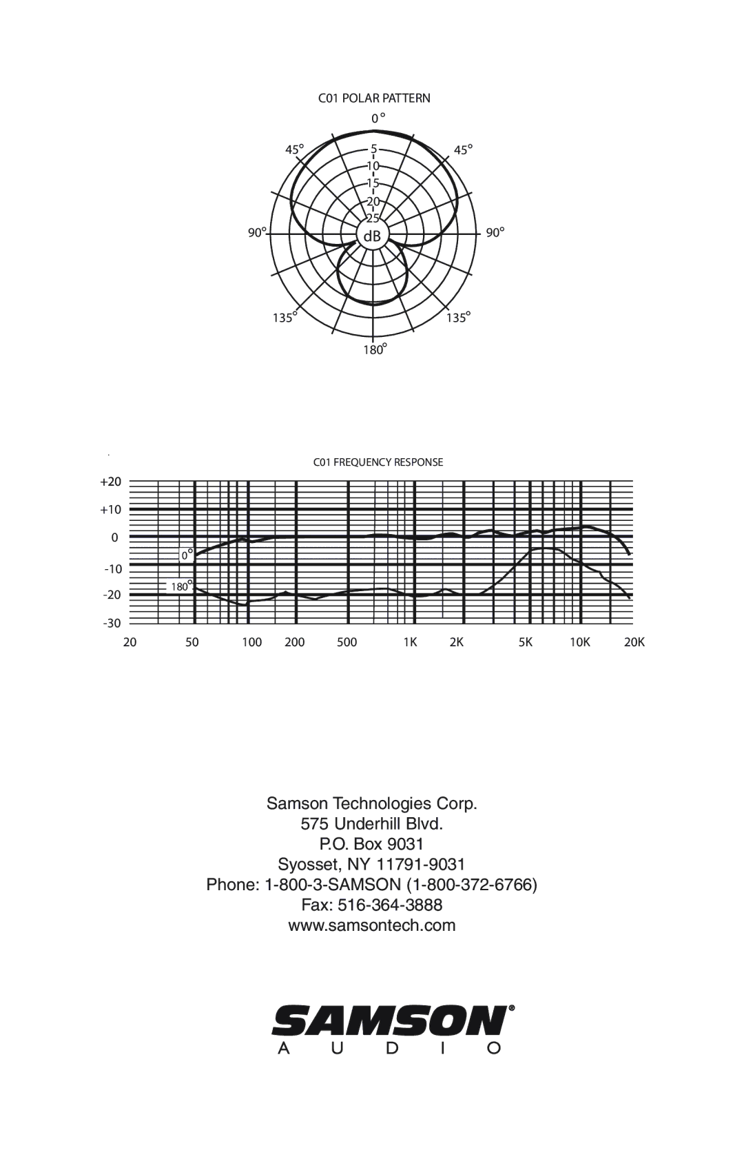 Samson C01 manual +20 