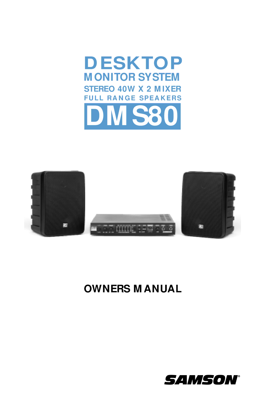 Samson DMS80 owner manual 