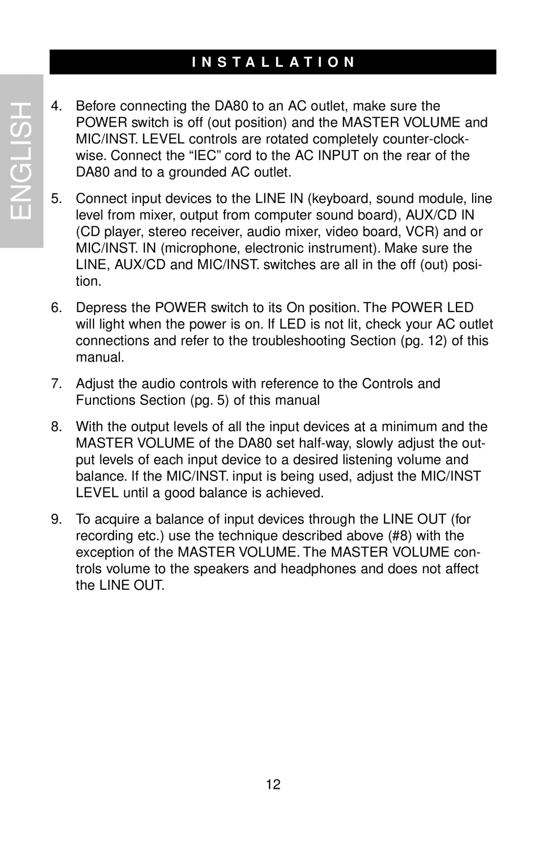 Samson DMS80 owner manual English 