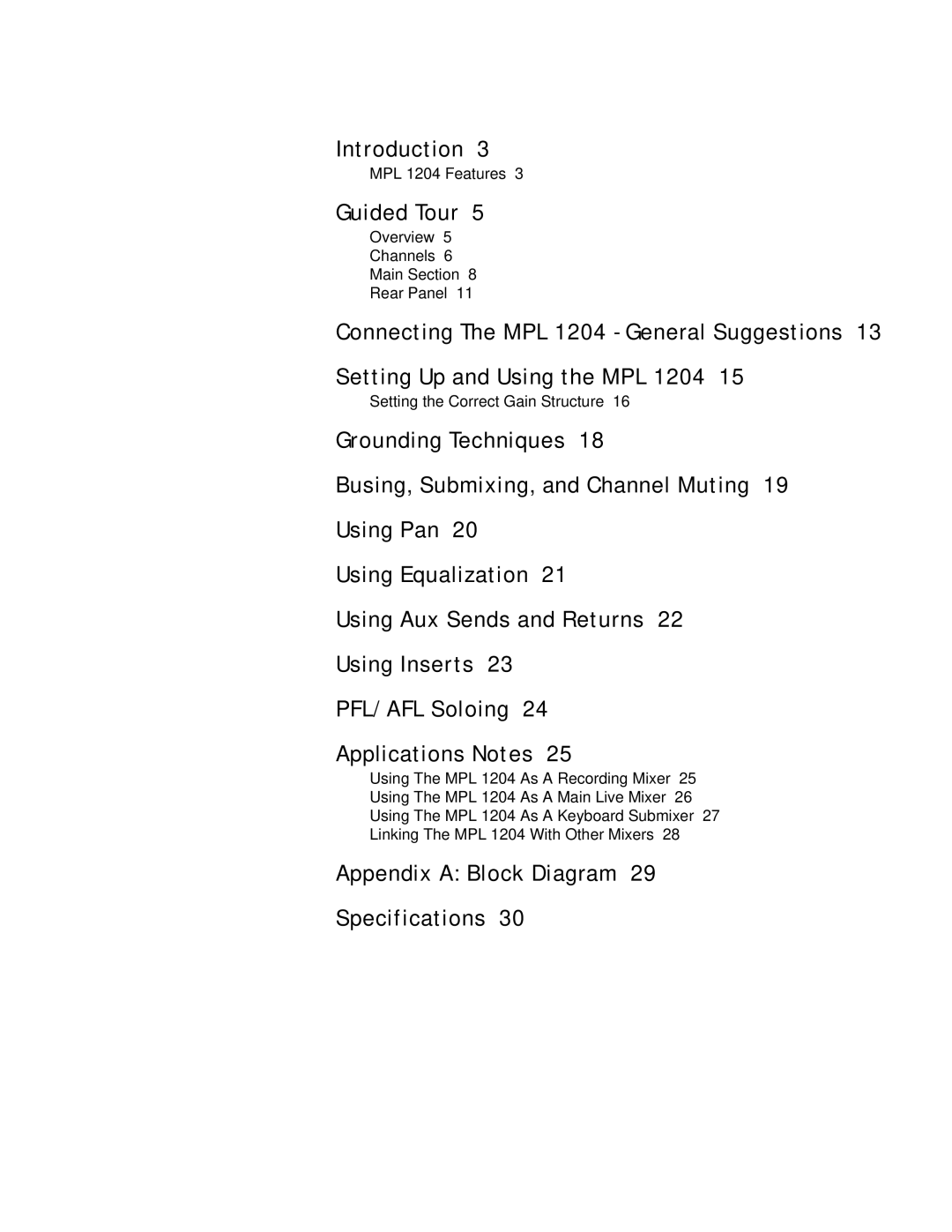 Samson MPL 1204 manual Introduction 