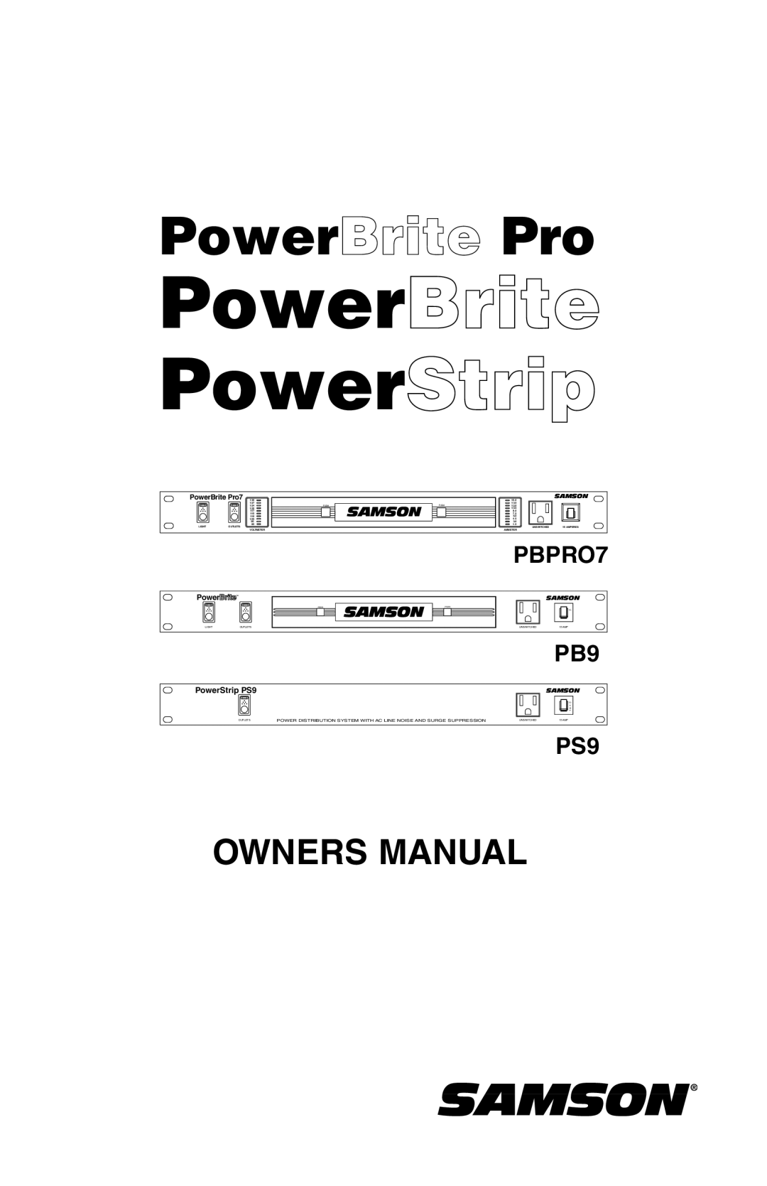 Samson PowerBrite Pro7 owner manual PowerBrite PowerStrip 