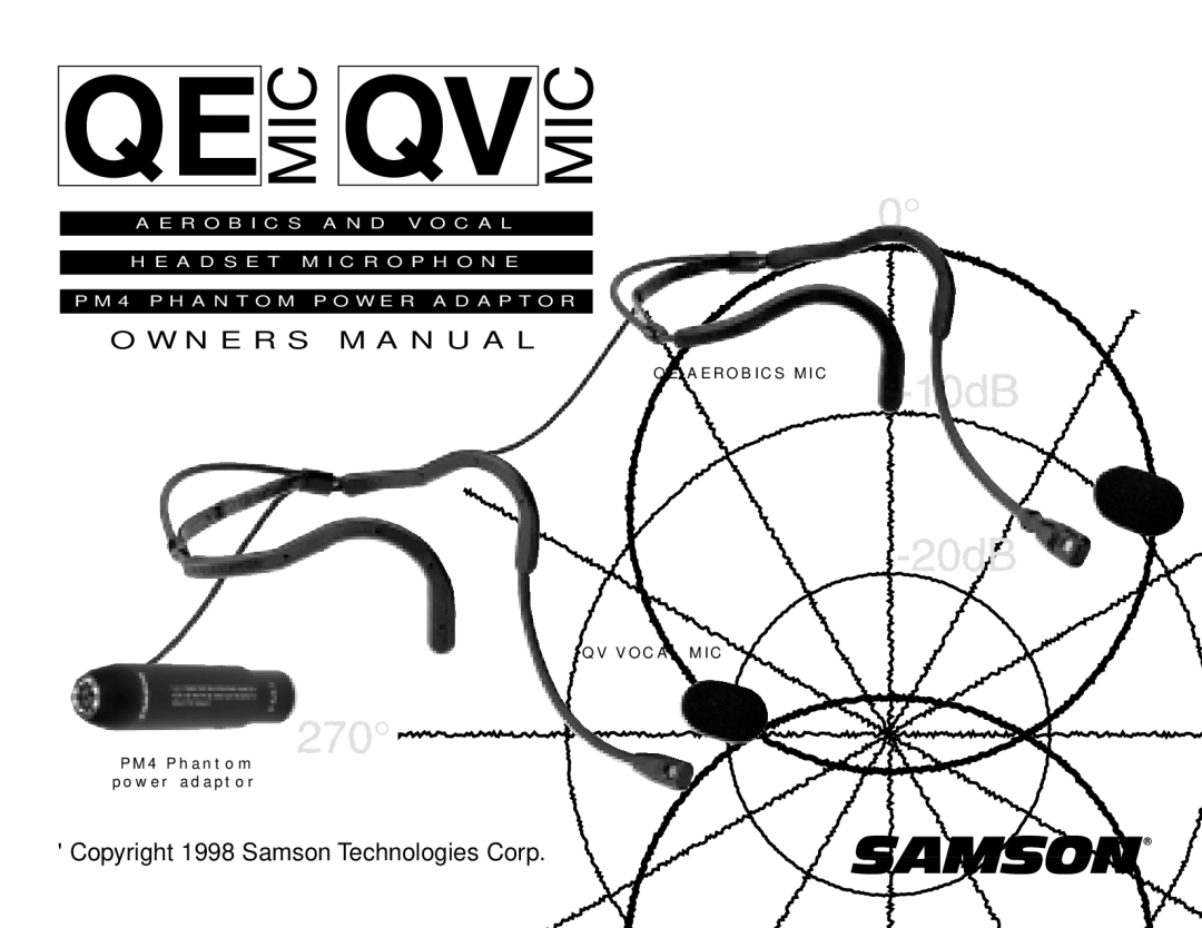 Samson QV, QE owner manual Copyright 1998 Samson Technologies Corp 