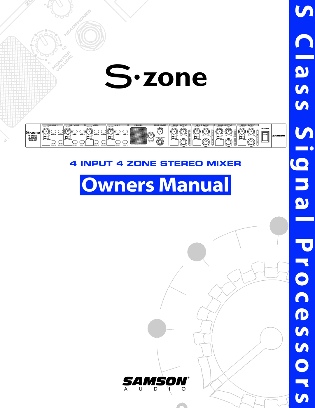 Samson S zone manual L a s s S i g n a l P r o c e s s o r s 