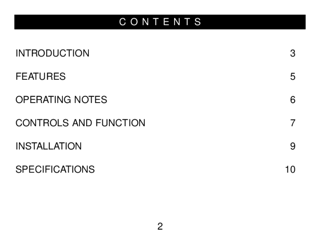 Samson S40 owner manual N T E N T S 