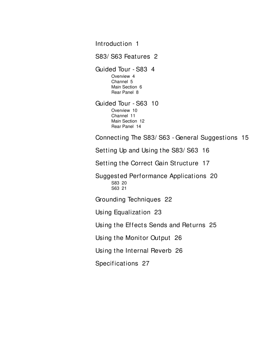 Samson S63, S83 manual Introduction S83/S63 Features Guided Tour S83 