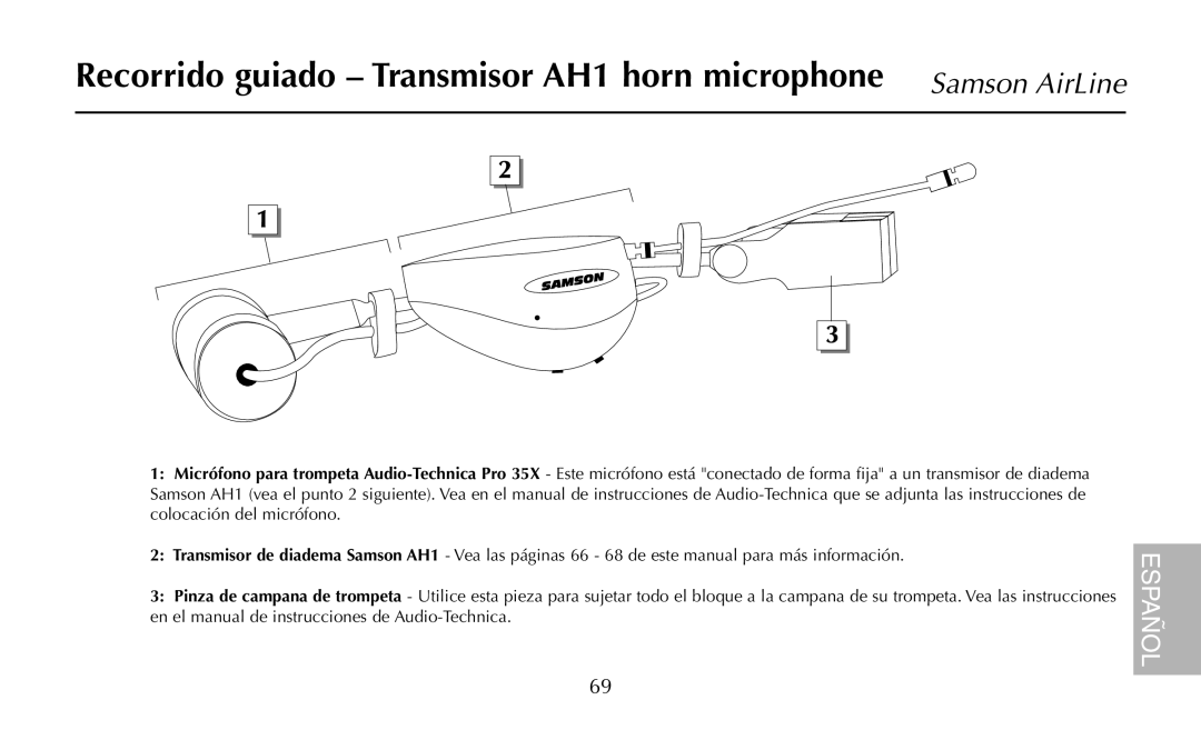 Samson UM1, UR1, AR1, AH1/35X, AH1/QV owner manual Español 