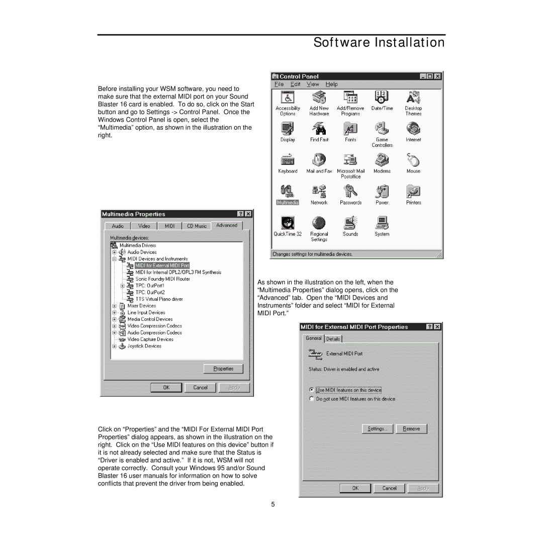 Samson Wireless System Manager for Windows 95 owner manual Software Installation 