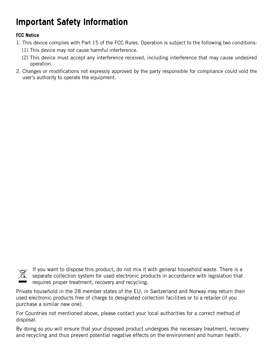 Samson X15D, X12D owner manual FCC Notice 