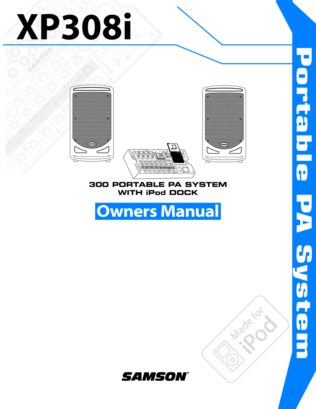 Samson XP308i manual Portable PA System 