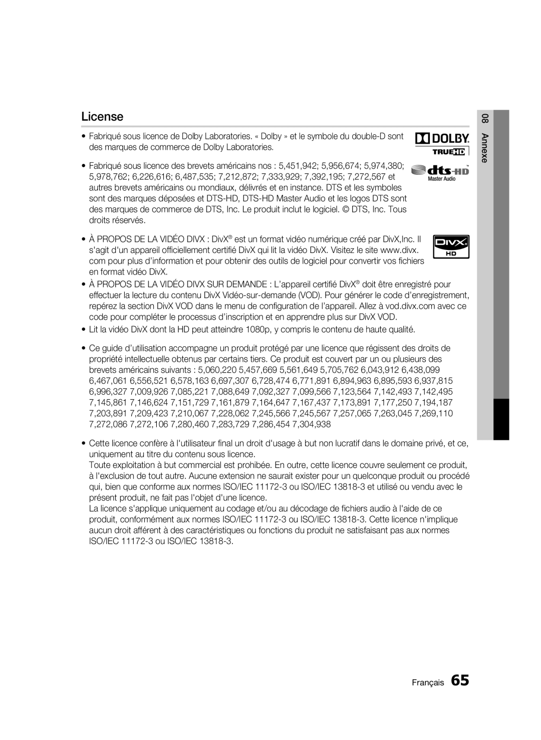 Samsung 01945B-BD-C6900-XAC-0223 user manual License 