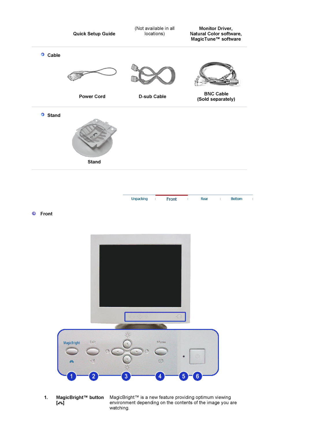 Samsung 1100MB manual Monitor Driver, Quick Setup Guide, Natural Color software 