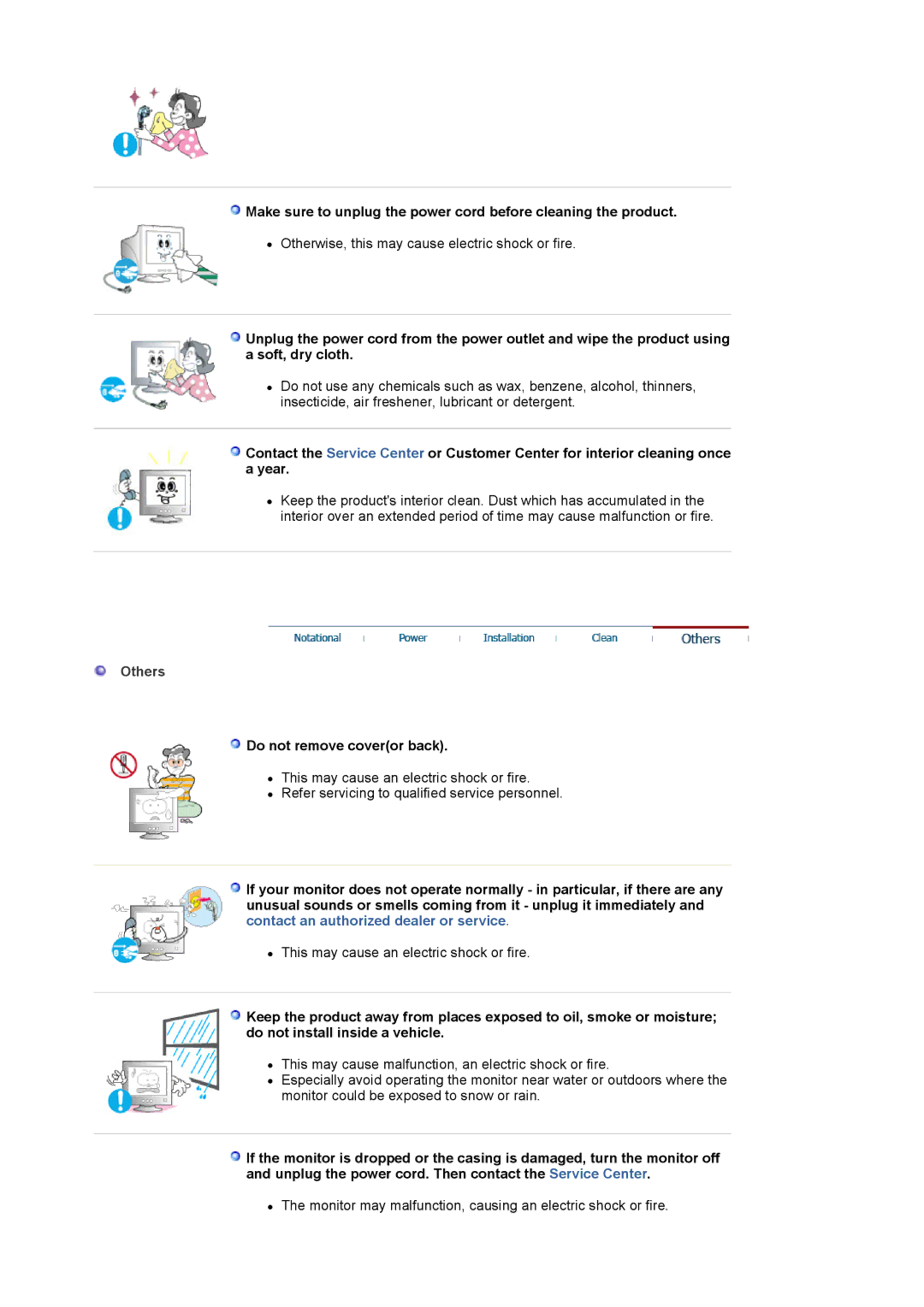 Samsung 1100MB manual Others, Do not remove coveror back 