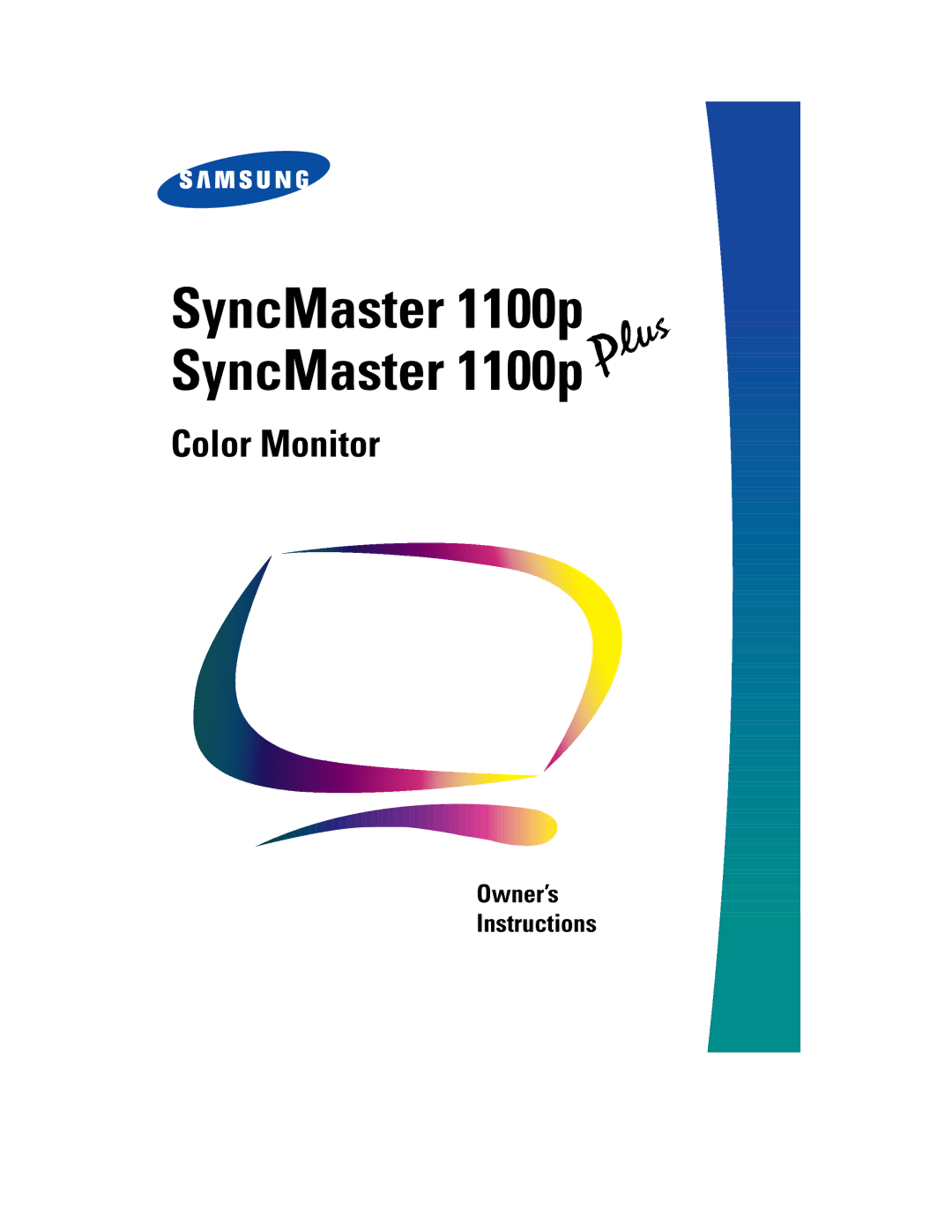 Samsung 1100PPLUS manual SyncMaster 1100p SyncMaster 1100p 