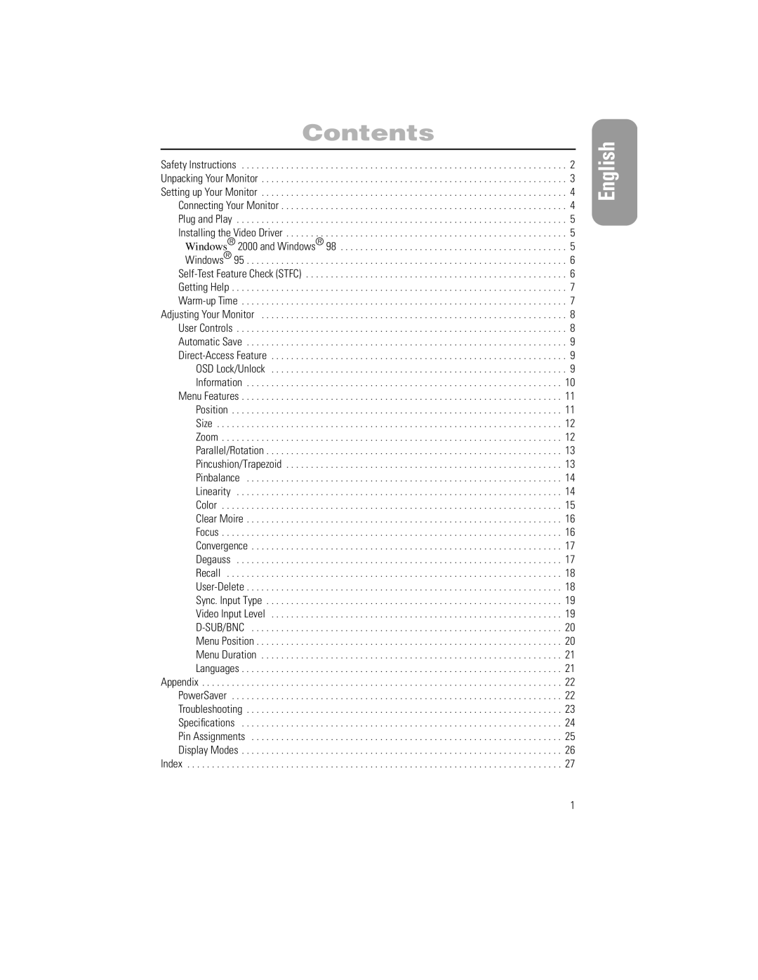 Samsung 1100PPLUS manual Contents 