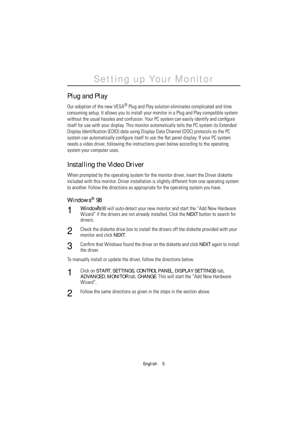 Samsung 1200NF manual Plug and Play, Installing the Video Driver, Windows 