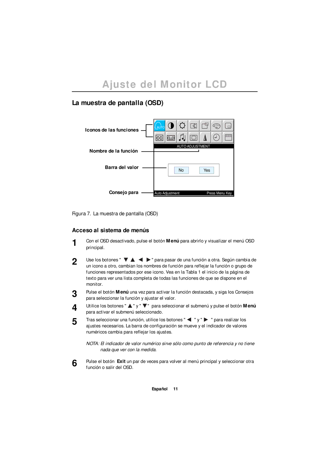 Samsung 170MB, 150MB manual La muestra de pantalla OSD, Acceso al sistema de menús 