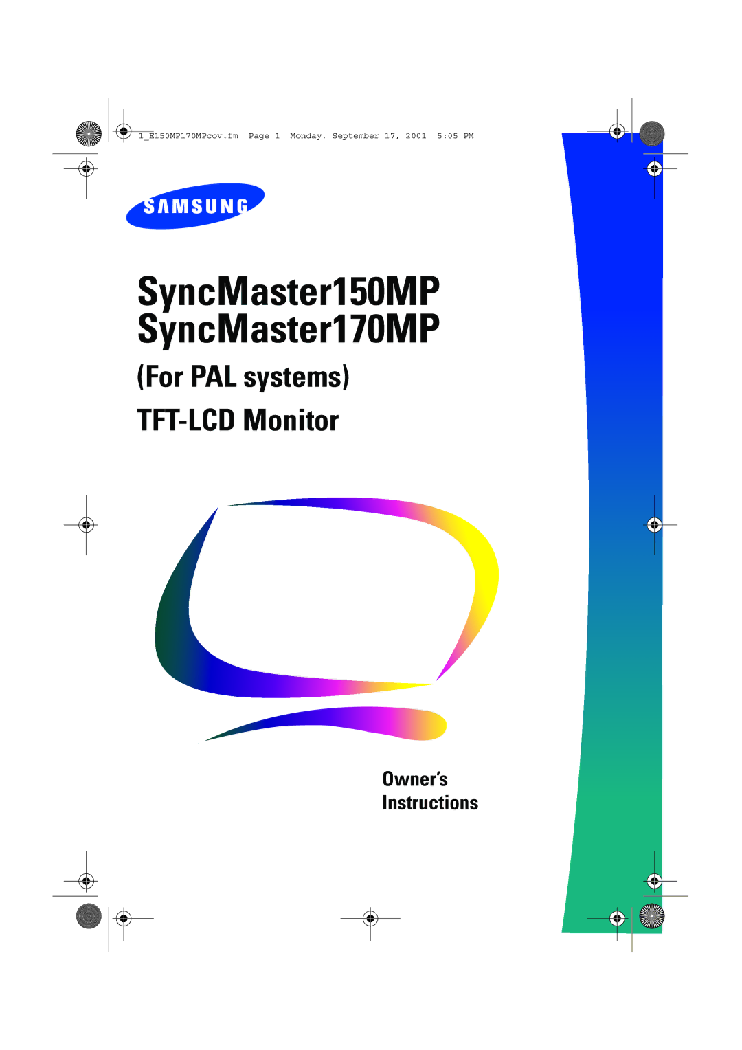 Samsung ML15ASASS/EDC, ML17ASSS/EDC, ML15ASSSS/EDC, ML15ASSS/EDC, ML17ASSSS/EDC manual SyncMaster150MP SyncMaster170MP 