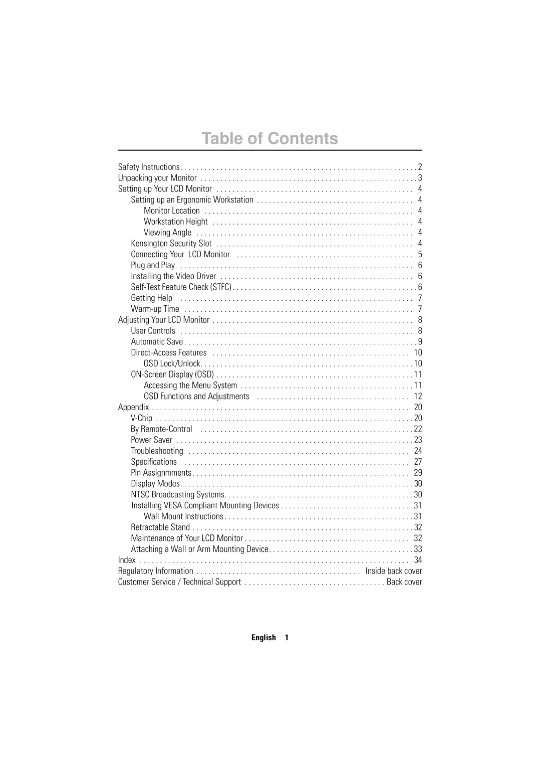 Samsung 150MP manual Table of Contents 