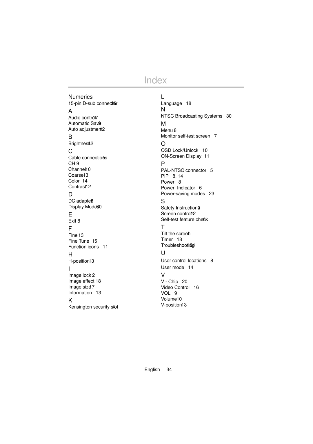 Samsung 150MP manual Index, Numerics 