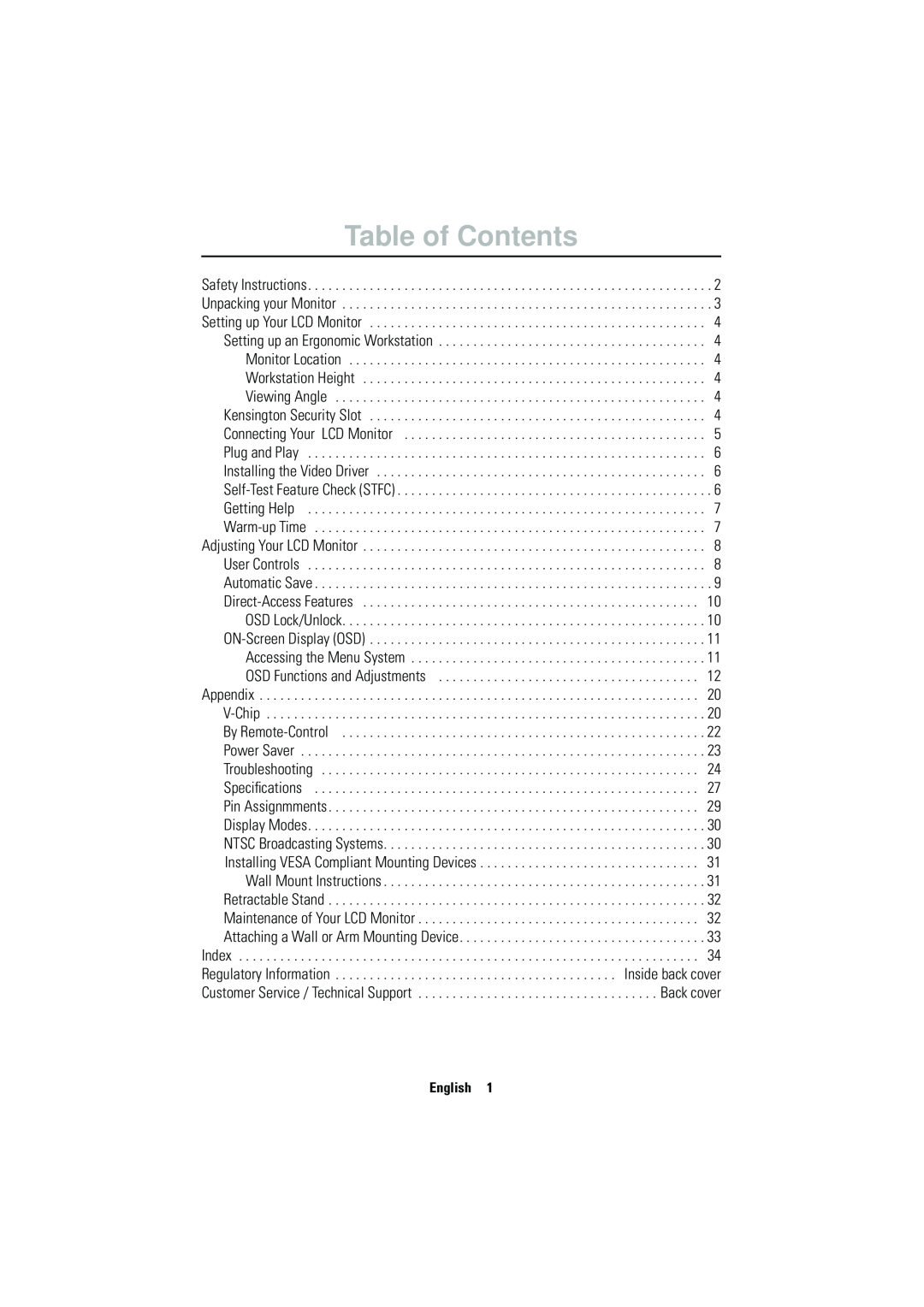 Samsung 150MP manual Table of Contents, English, Portu- Italiano Español Deutsch Français 