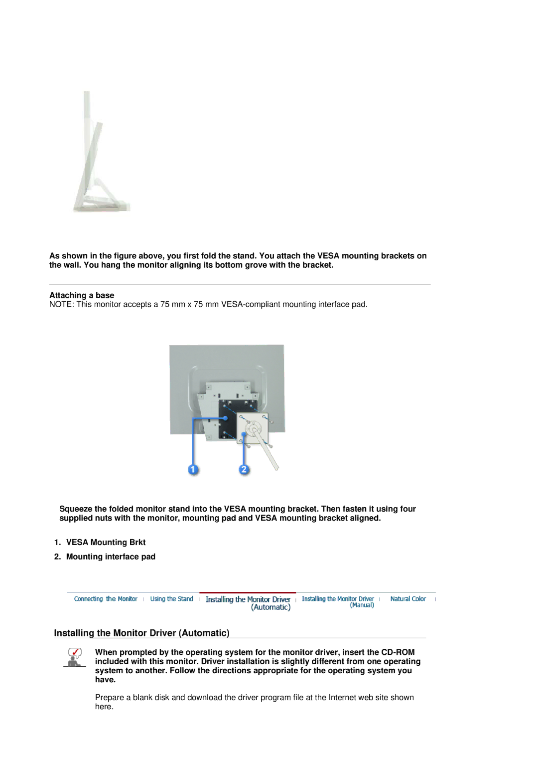 Samsung 151X manual Installing the Monitor Driver Automatic 