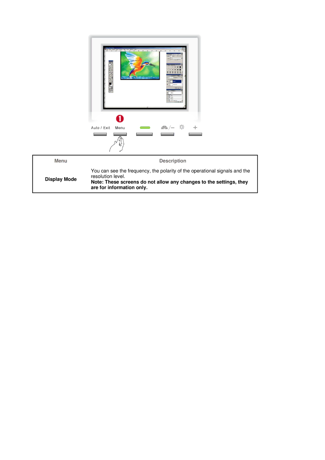 Samsung 151X manual Display Mode 