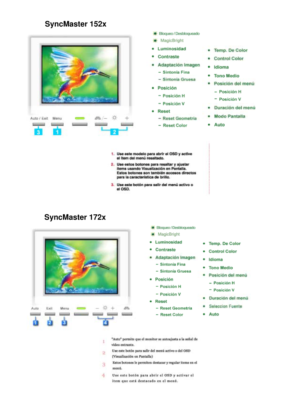 Samsung 152X/172X manual SyncMaster 