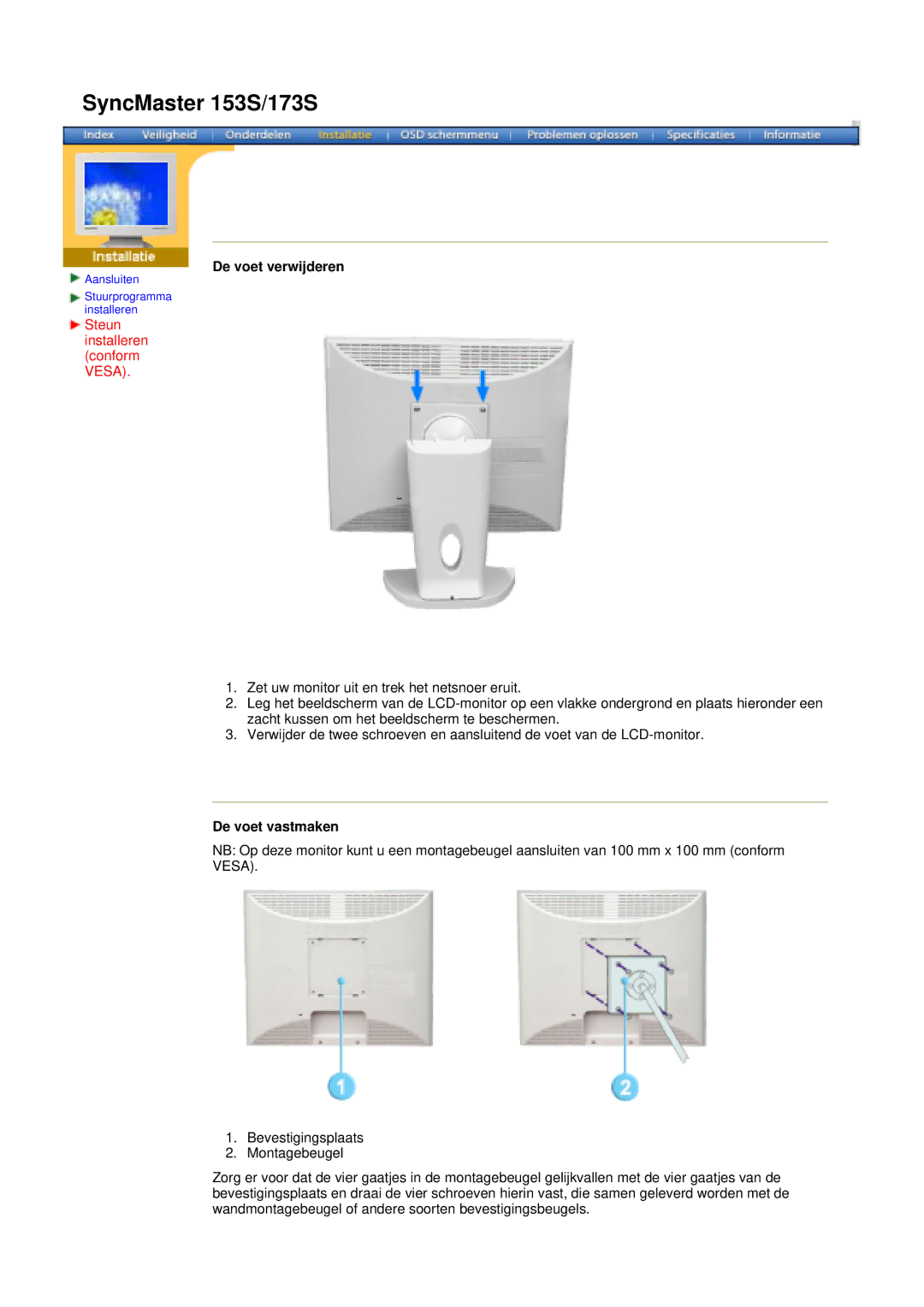 Samsung 153B, 193V, 173V, 173B, 192V153S manual SyncMaster 153S/173S 