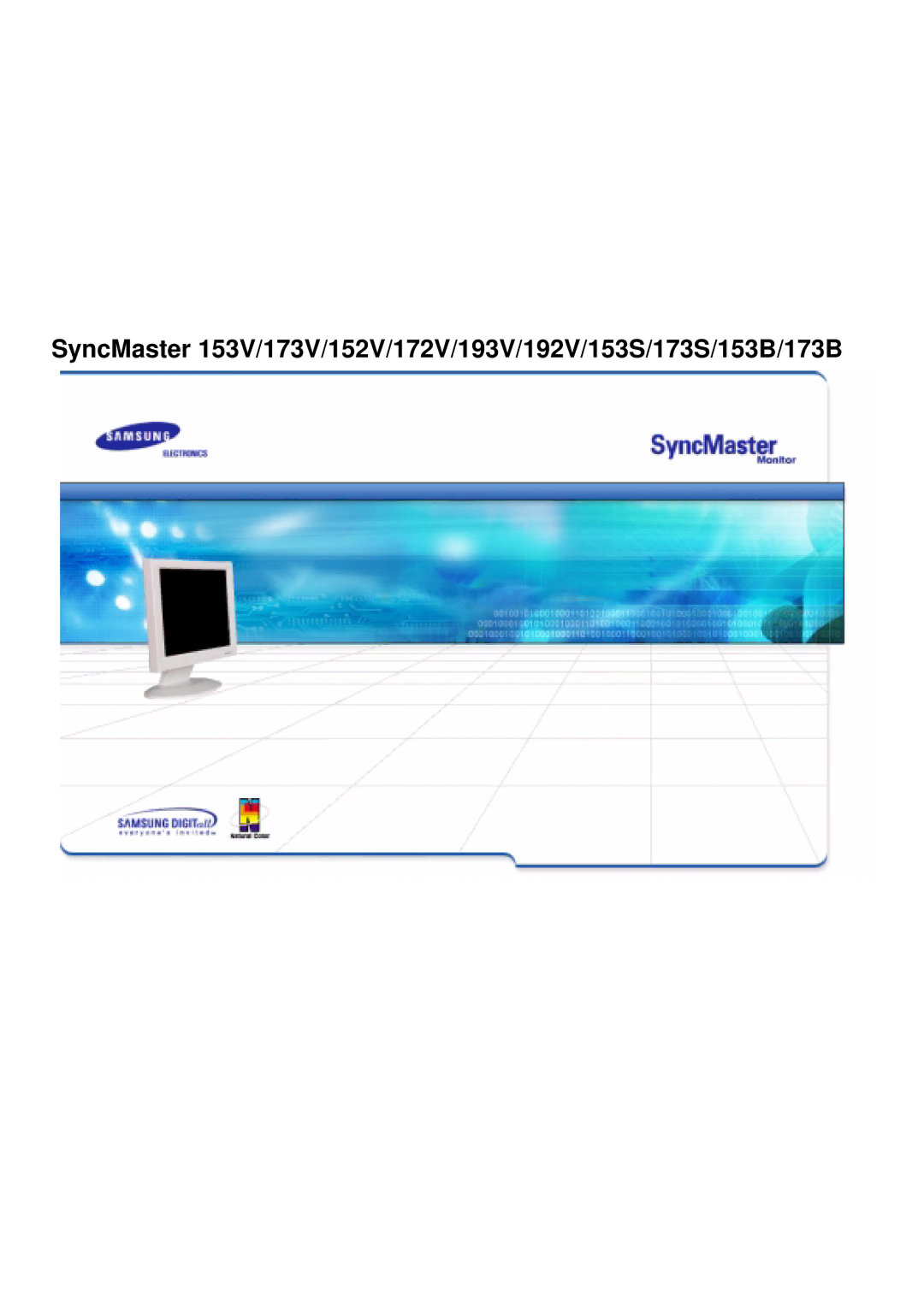 Samsung manual SyncMaster 153V/173V/152V/172V/193V/192V/153S/173S/153B/173B 