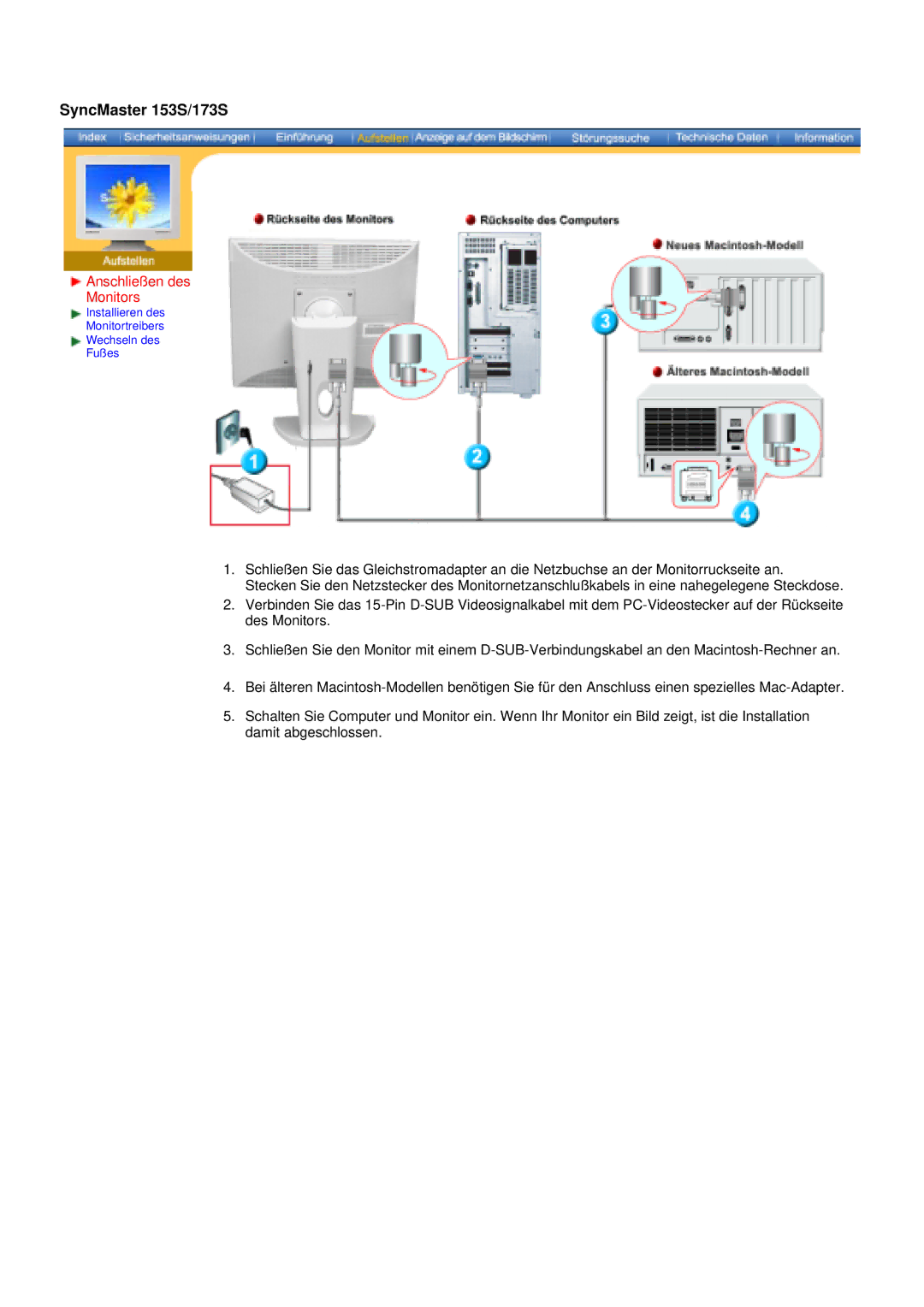 Samsung V manual SyncMaster 153S/173S 