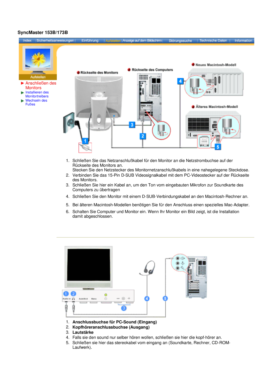 Samsung 153S, V manual SyncMaster 153B/173B 