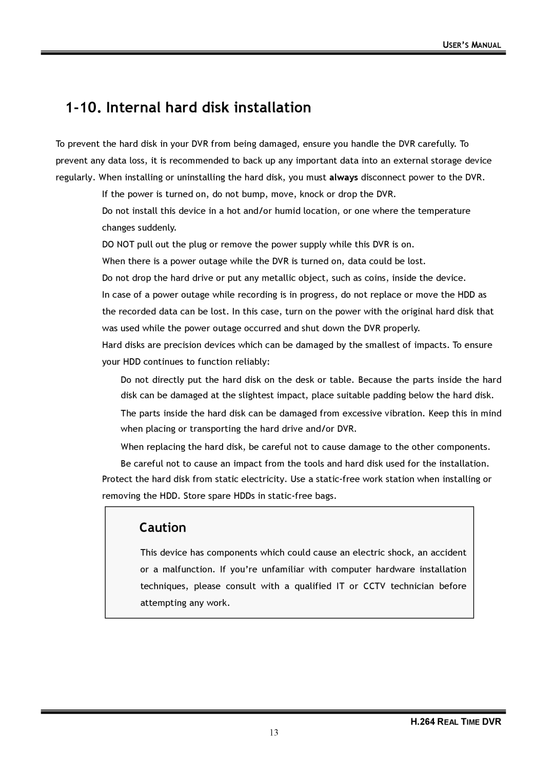 Samsung 16-8900 user manual Internal hard disk installation 