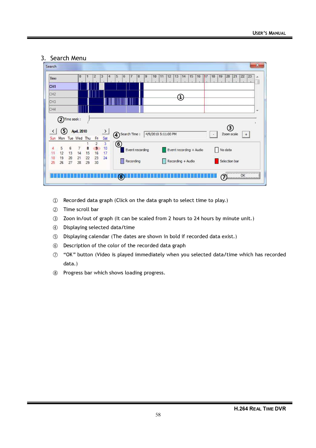 Samsung 16-8900 user manual Search Menu 