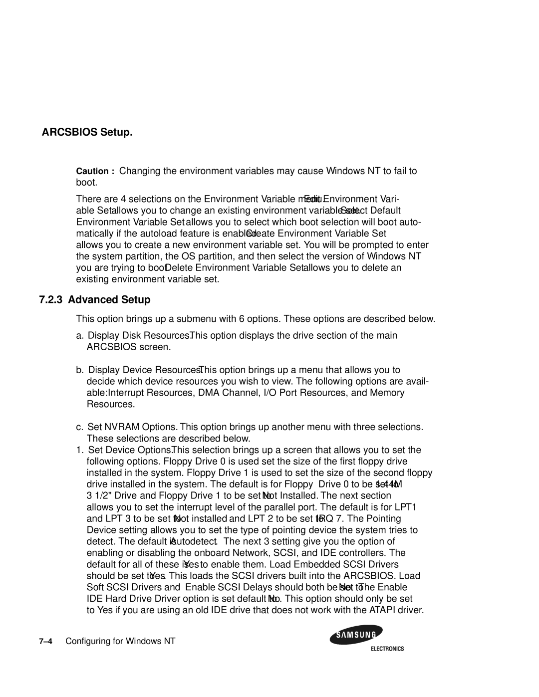 Samsung 164BX user manual Advanced Setup, Resources 