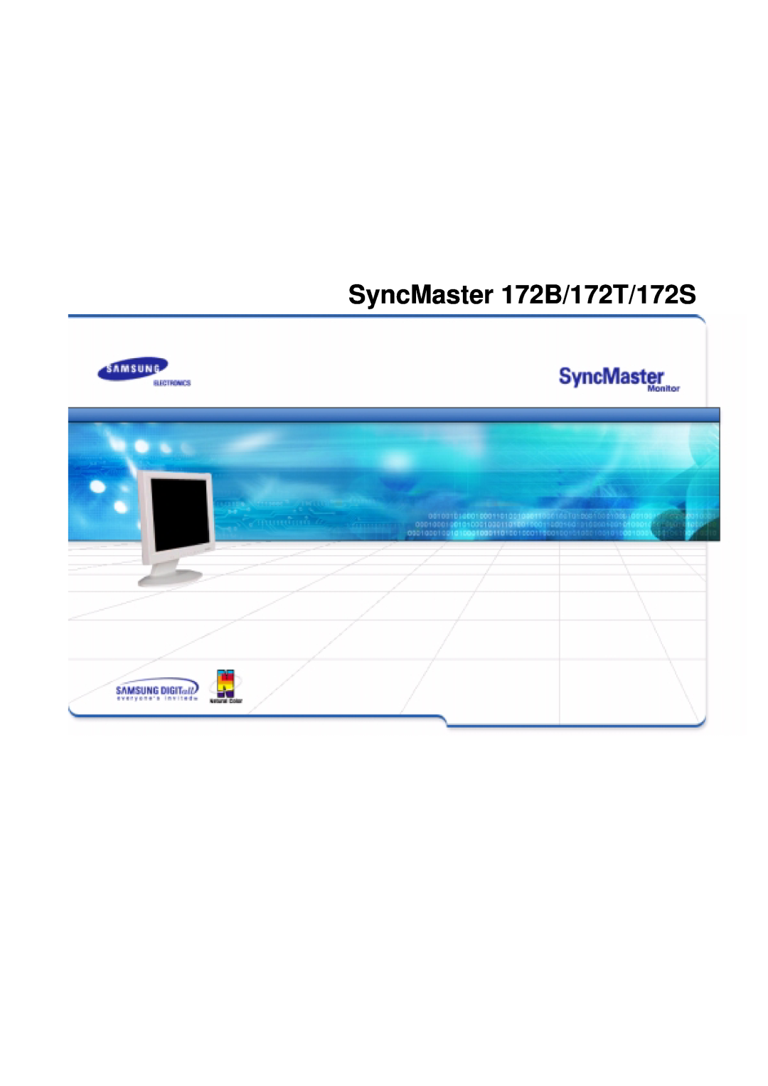Samsung manual SyncMaster 172B/172T/172S 