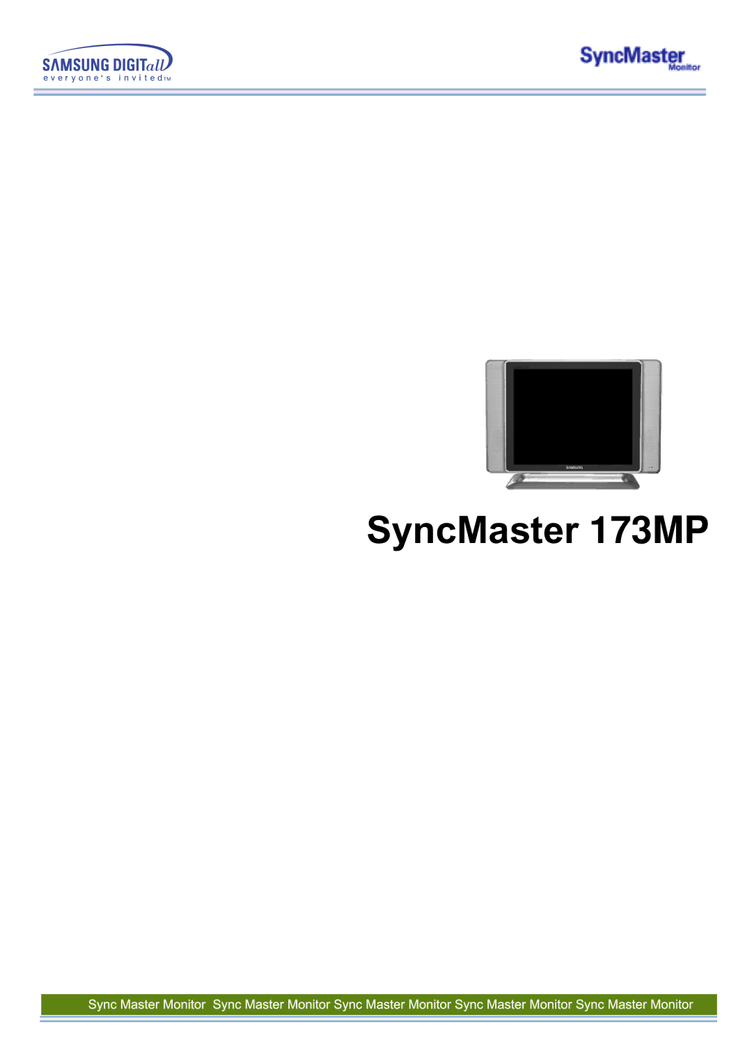 Samsung manual SyncMaster 173MP 