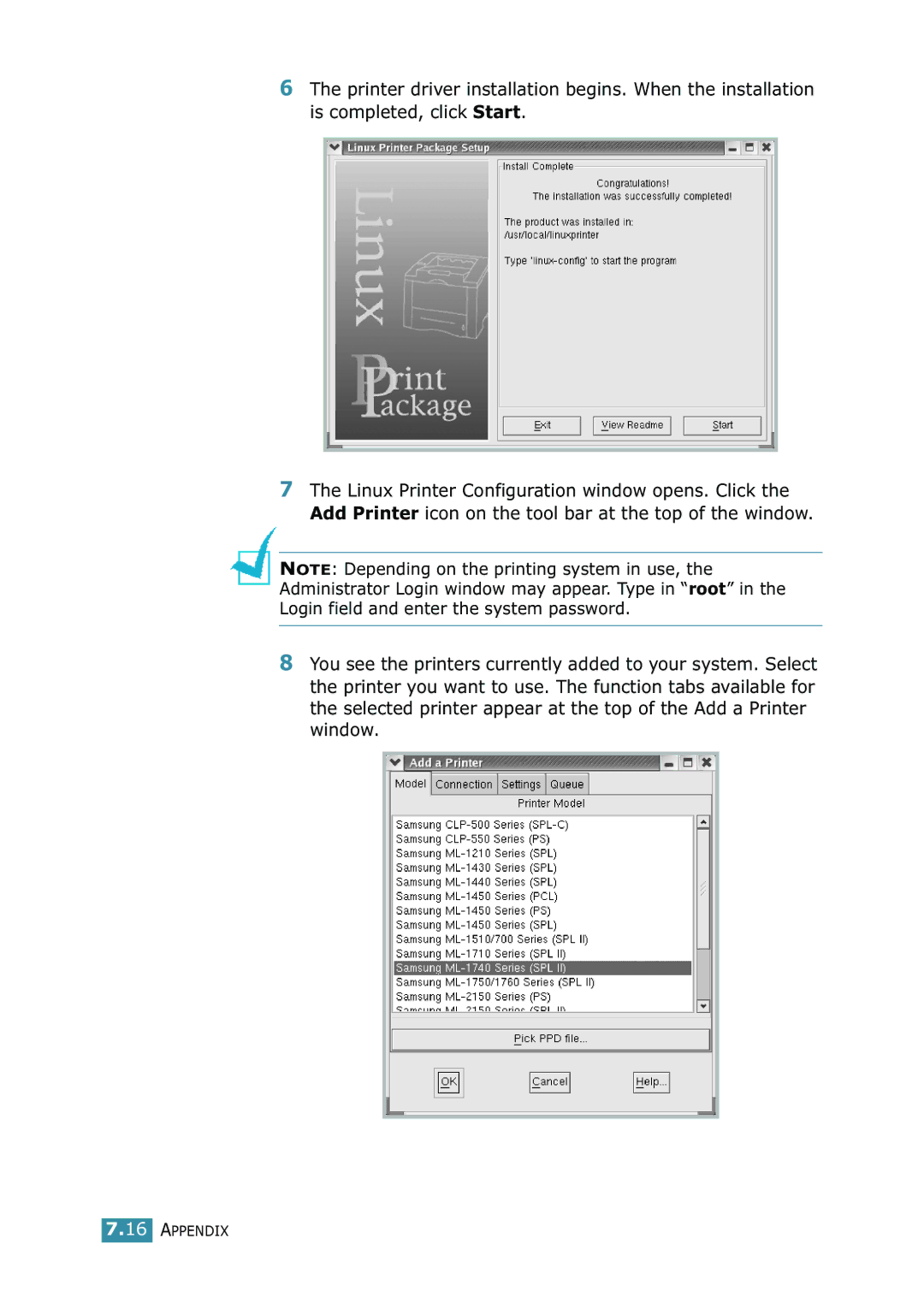 Samsung 1740 manual Appendix 