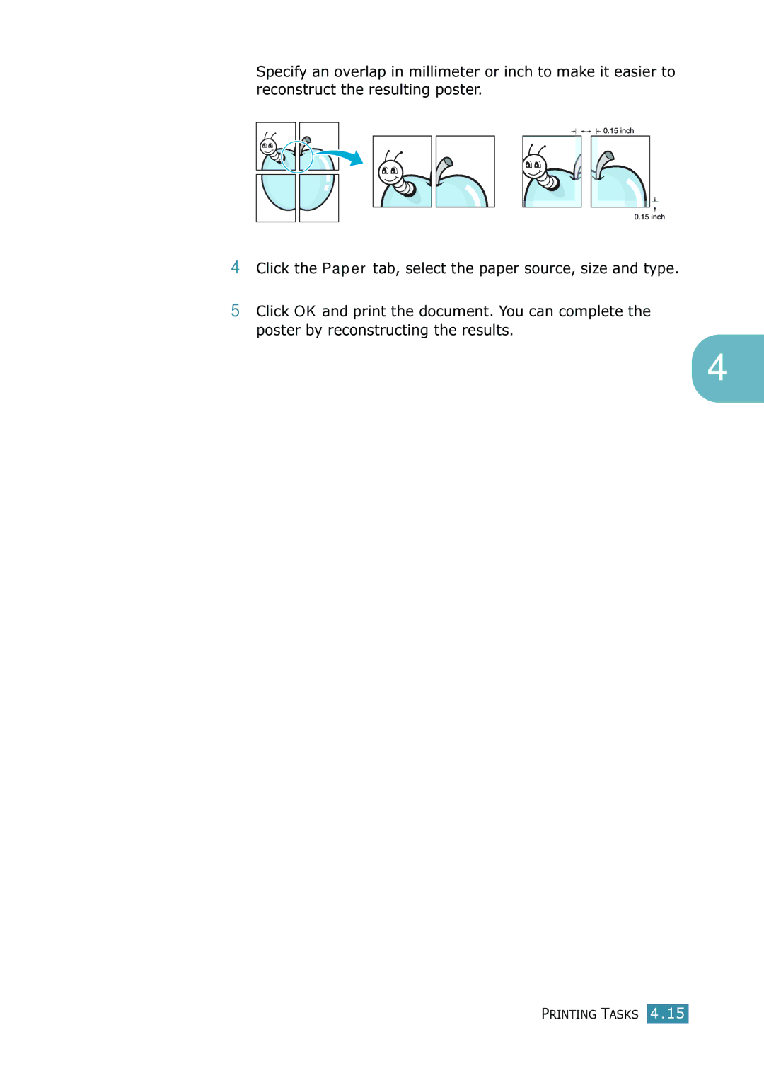 Samsung 1740 manual Printing Tasks 