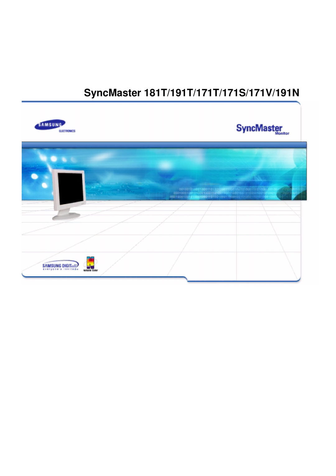 Samsung manual SyncMaster 181T/191T/171T/171S/171V/191N 