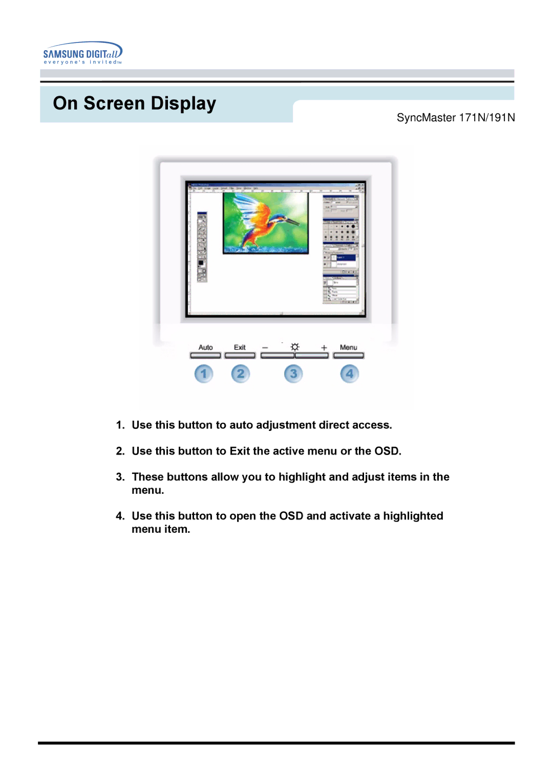 Samsung 171T, 181T manual SyncMaster 171N/191N 